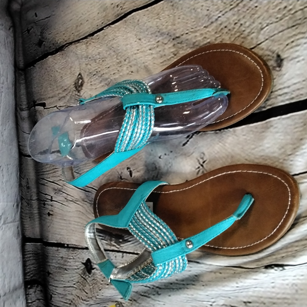Blue sandals